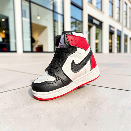 Axel, tenis bota rojo con negro para bebé Christhinne
