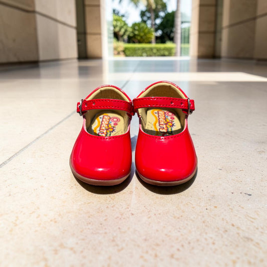 Amelia, zapatitos de charol rojo para bebé Christhinne