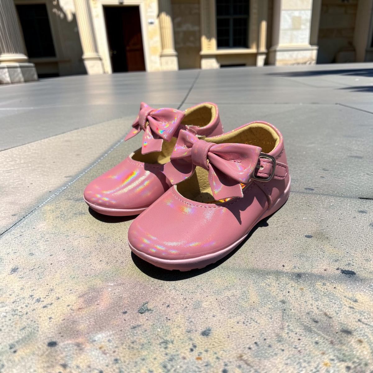 Camila, zapatitos rosa tornasol con moño Christhinne - foto 2