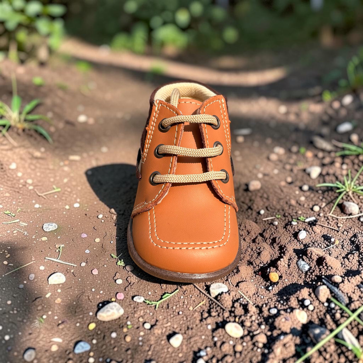 Gael, zapato camel con cuello chocolate Christhinne - foto 2