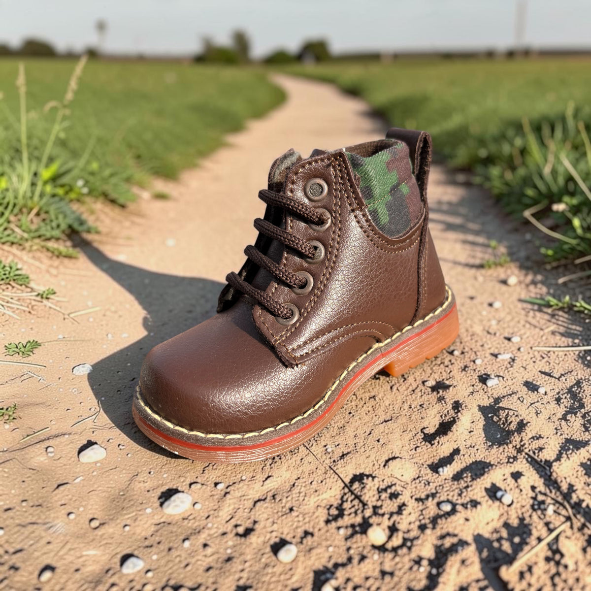 Rocco, bota chocolate con detalle militar Christhinne - foto 3